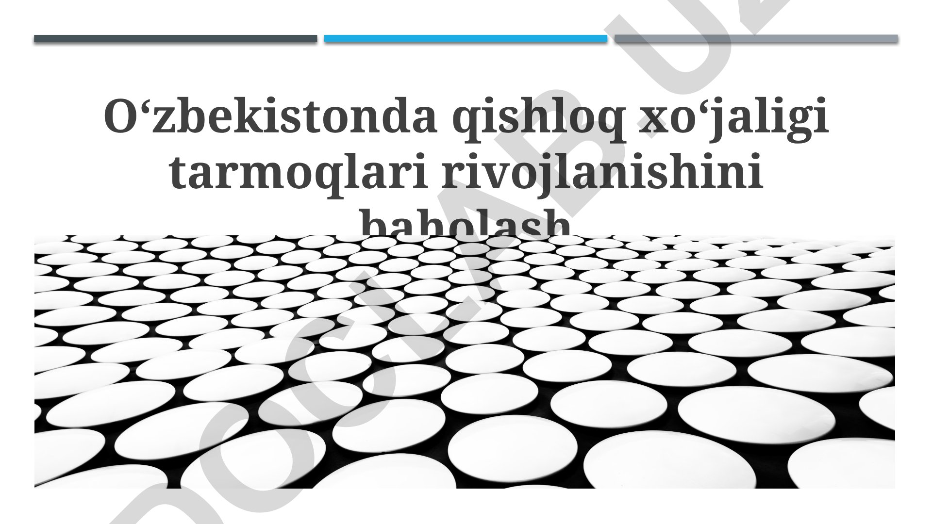 Oʻzbekistonda qishloq xoʻjaligi tarmoqlari rivojlanishini baholash