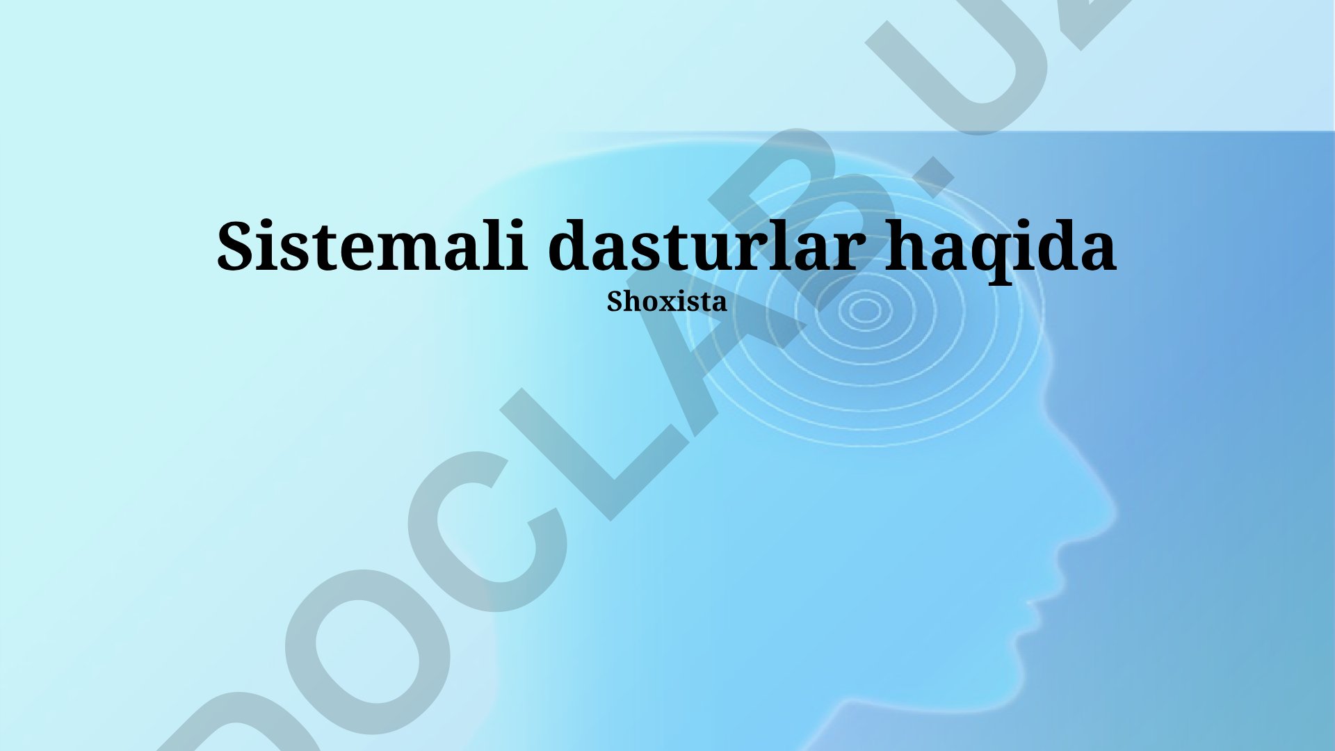 Tizimli dasturlar: ish prinsiplari, funksiyalari va amaliy qo'llanilishi