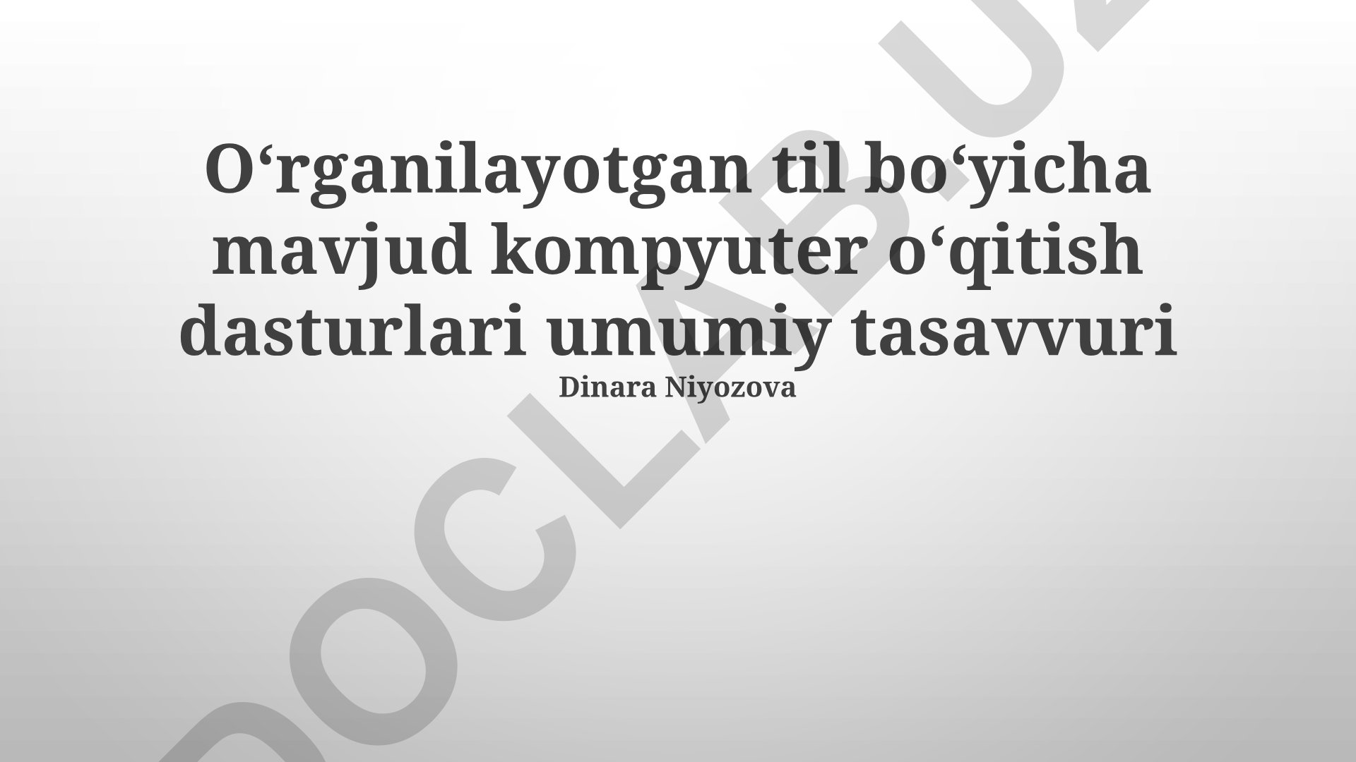 Mavjud kompyuter yordamida til o'rganish dasturlari va ularni taqqoslash