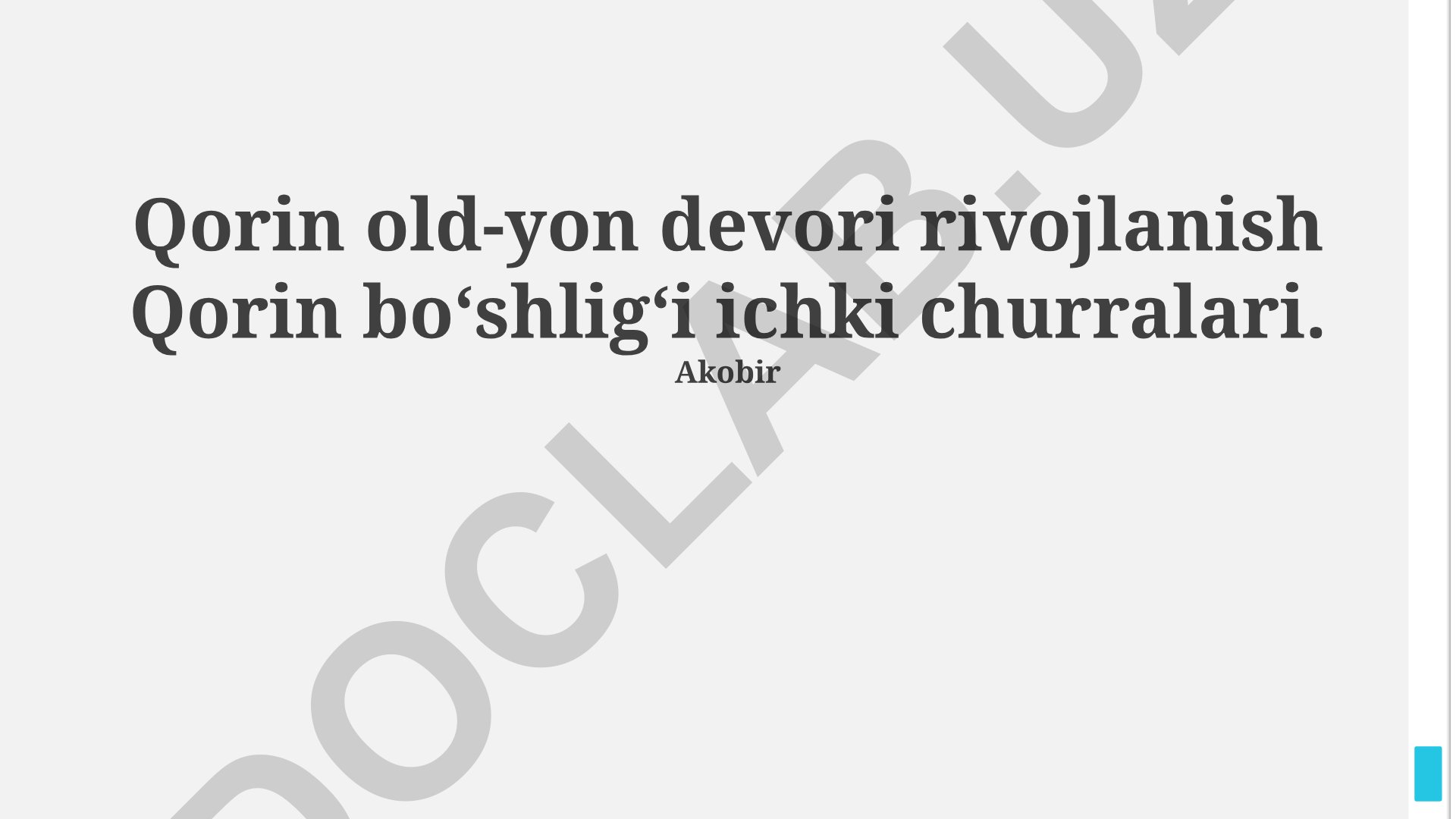 Qorin old devori rivojlanishi va son churrasi