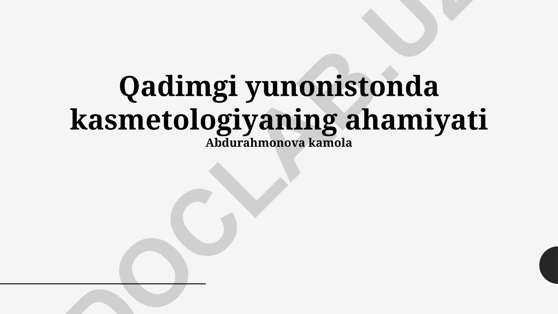 Qadimgi Yunonistonda kosmetologiyaning ahamiyati
