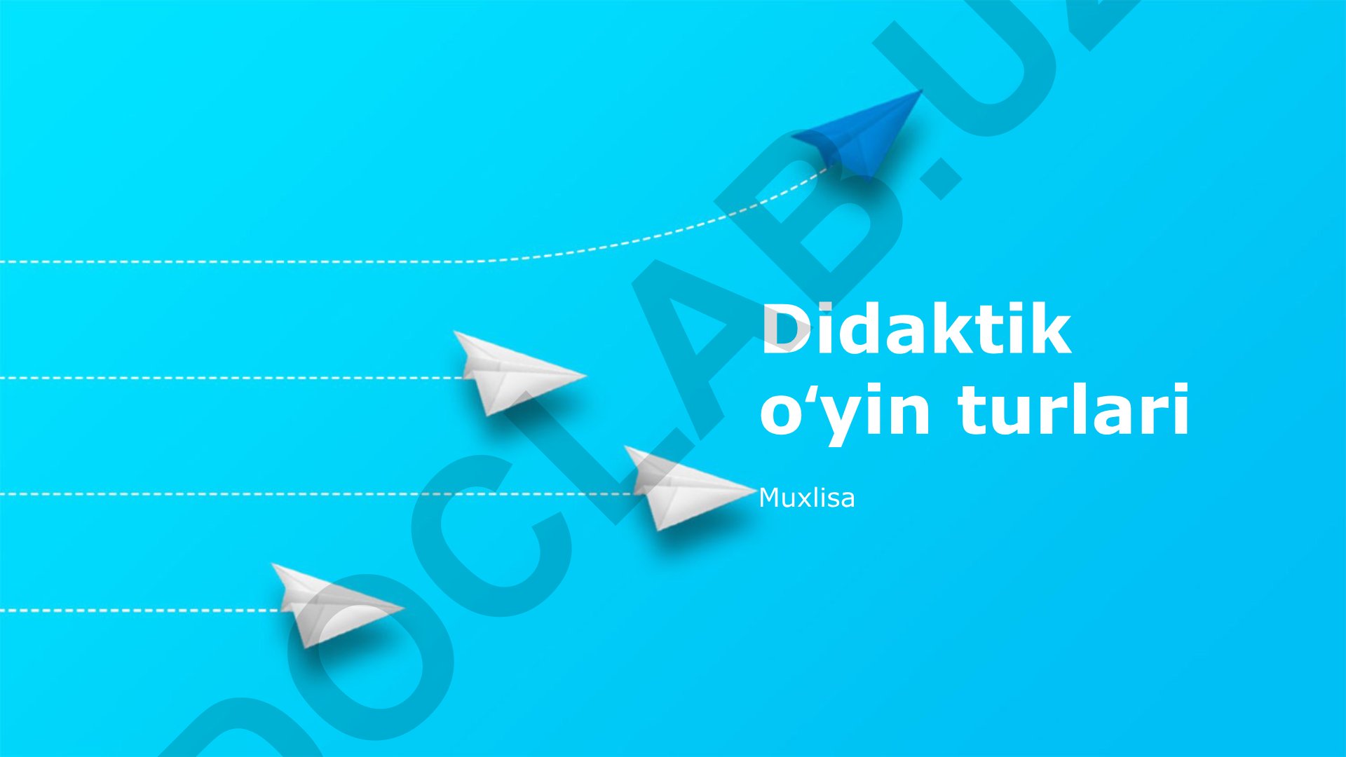 Didaktik o'yin turlari va ularning ta'lim maqsadlari