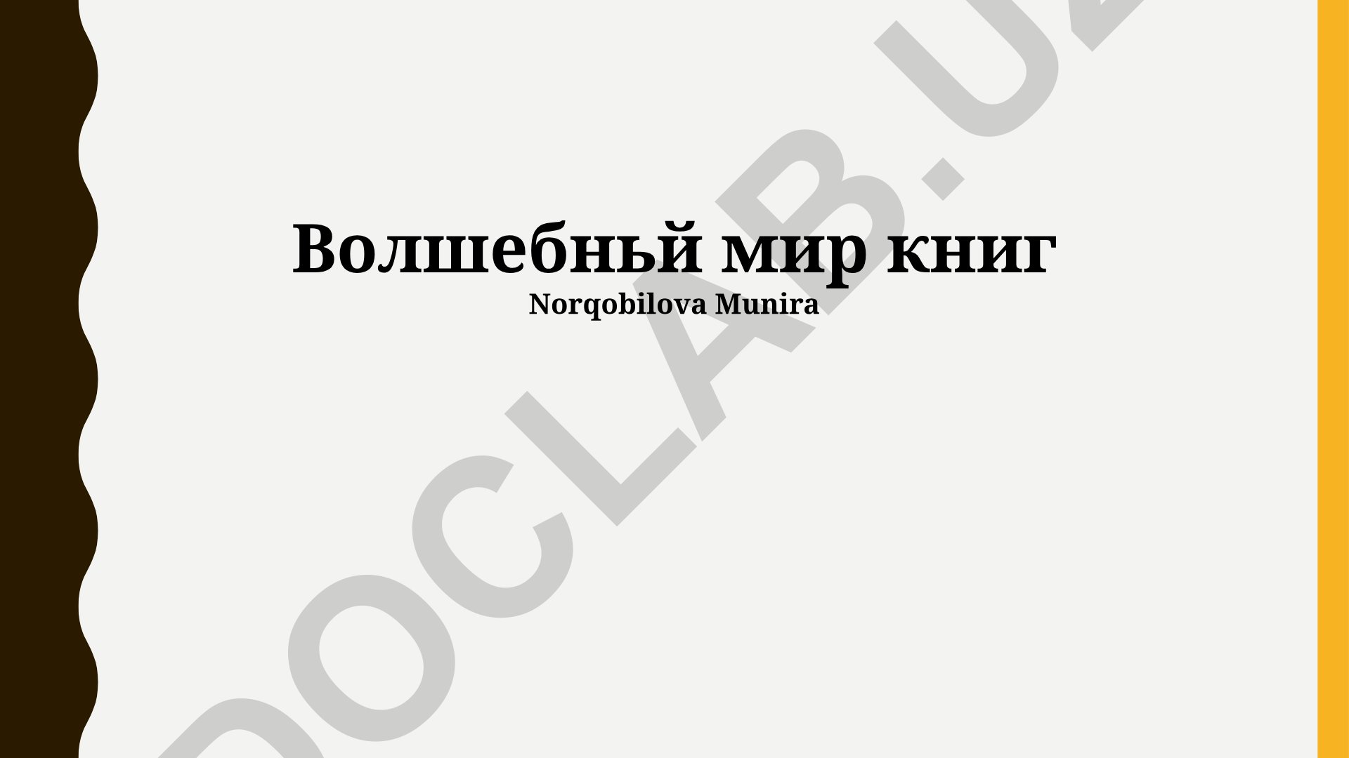 Волшебный мир книг