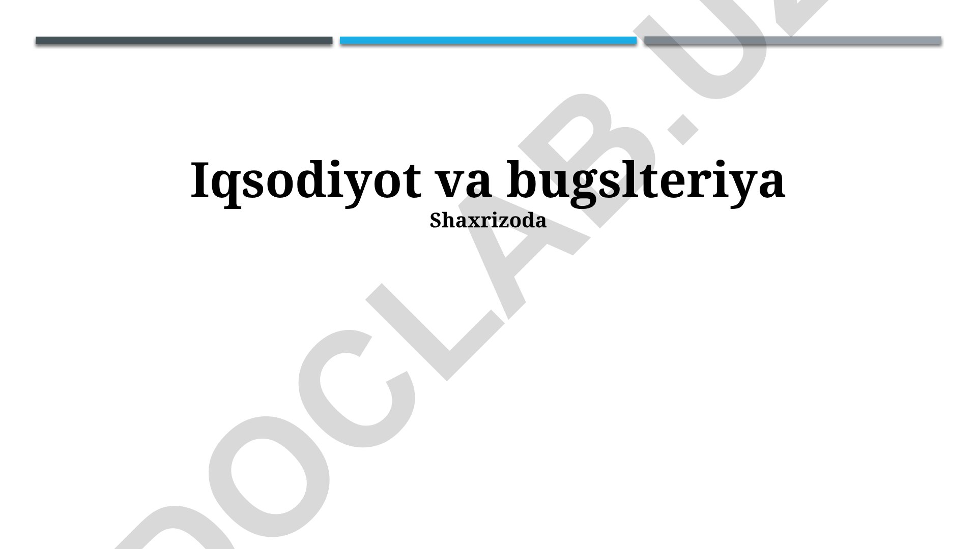 Iqtisodiyot va buxgalteriya hisobi o'rtasidagi bog'liqlik