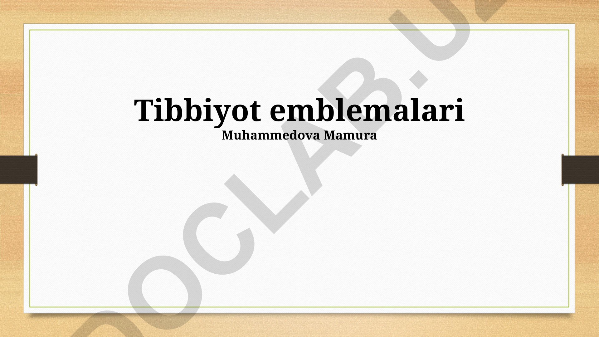 Tibbiy ramzlar tarixi va zamonaviy ahamiyati