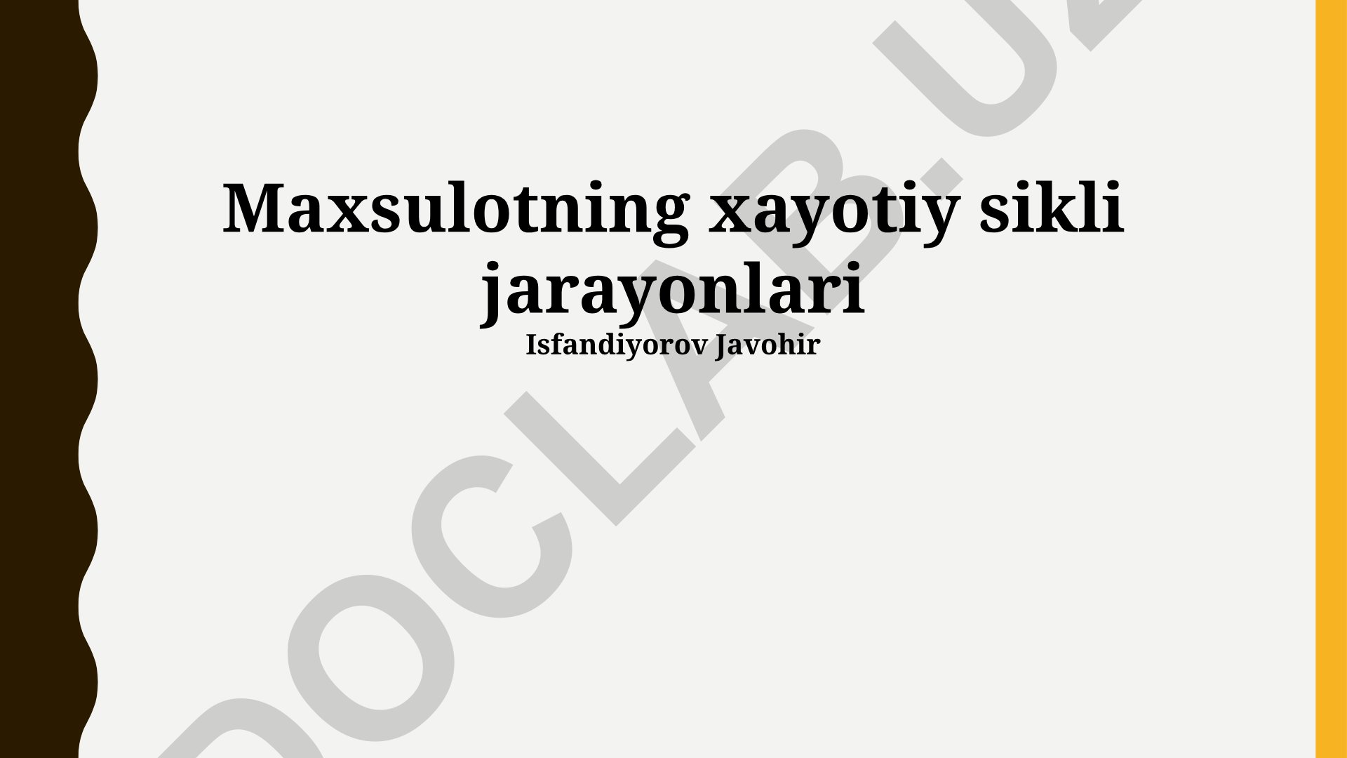 Mahsulot hayot tsikli tahlili va boshqarish