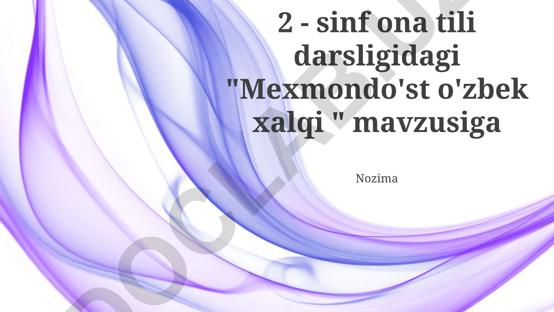 O'zbek xalqining mehmondo'stligi va an'analari