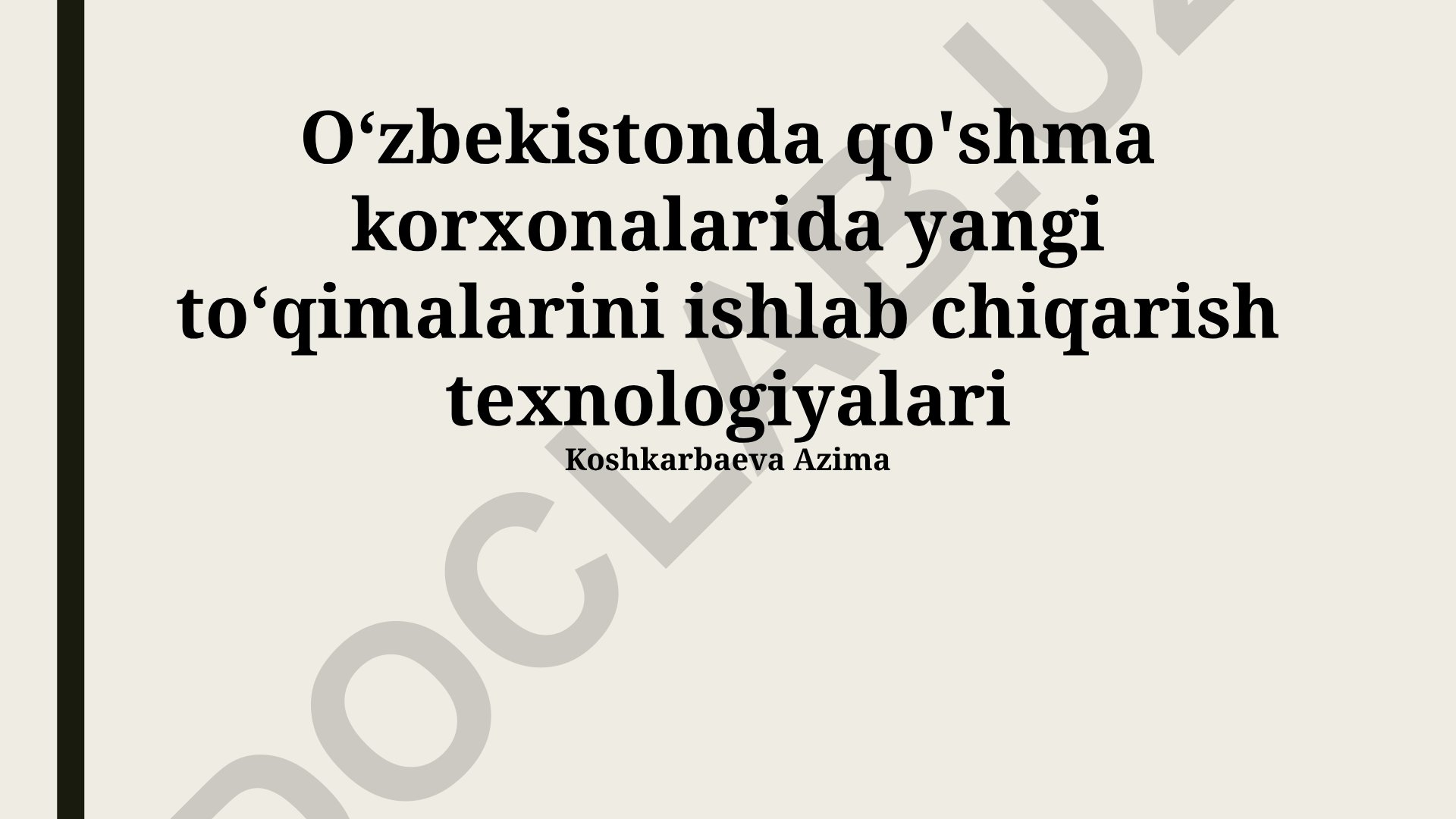 Oʻzbekistonda qoʻshma korxonalarda yangi toʻqimachilik texnologiyalari