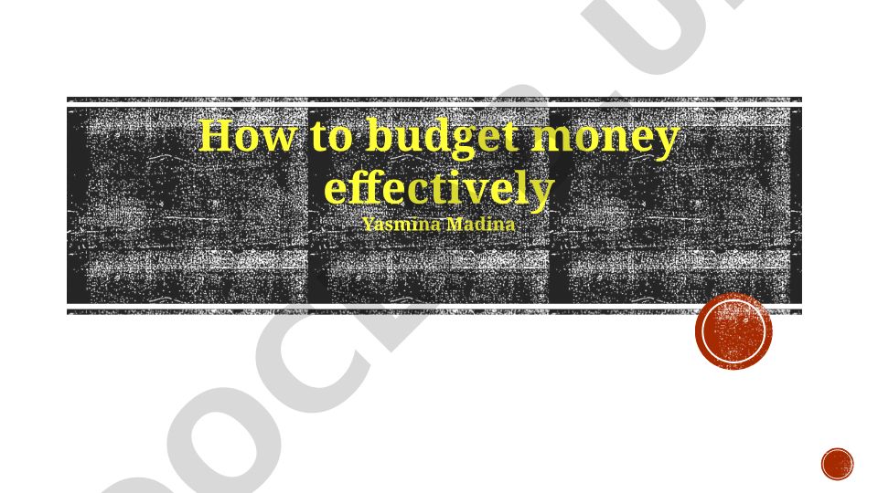 How to budget money effectively