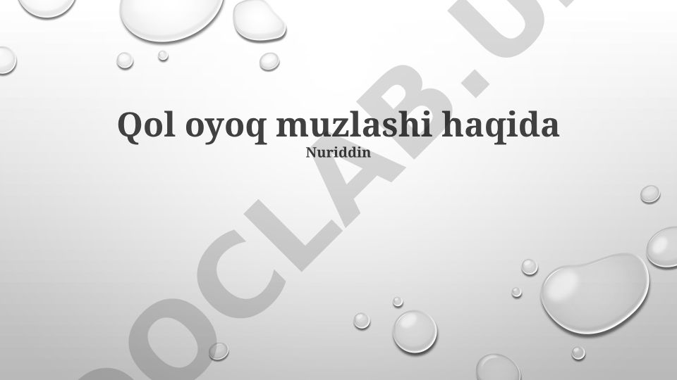 Qol oyoq muzlashi: sabablari, bosqichlari, davolash va profilaktika
