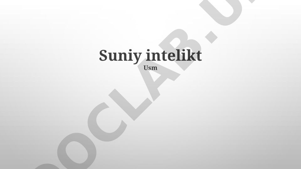Sun'iy intellektning tarixi, qo'llanilishi va kelajagi