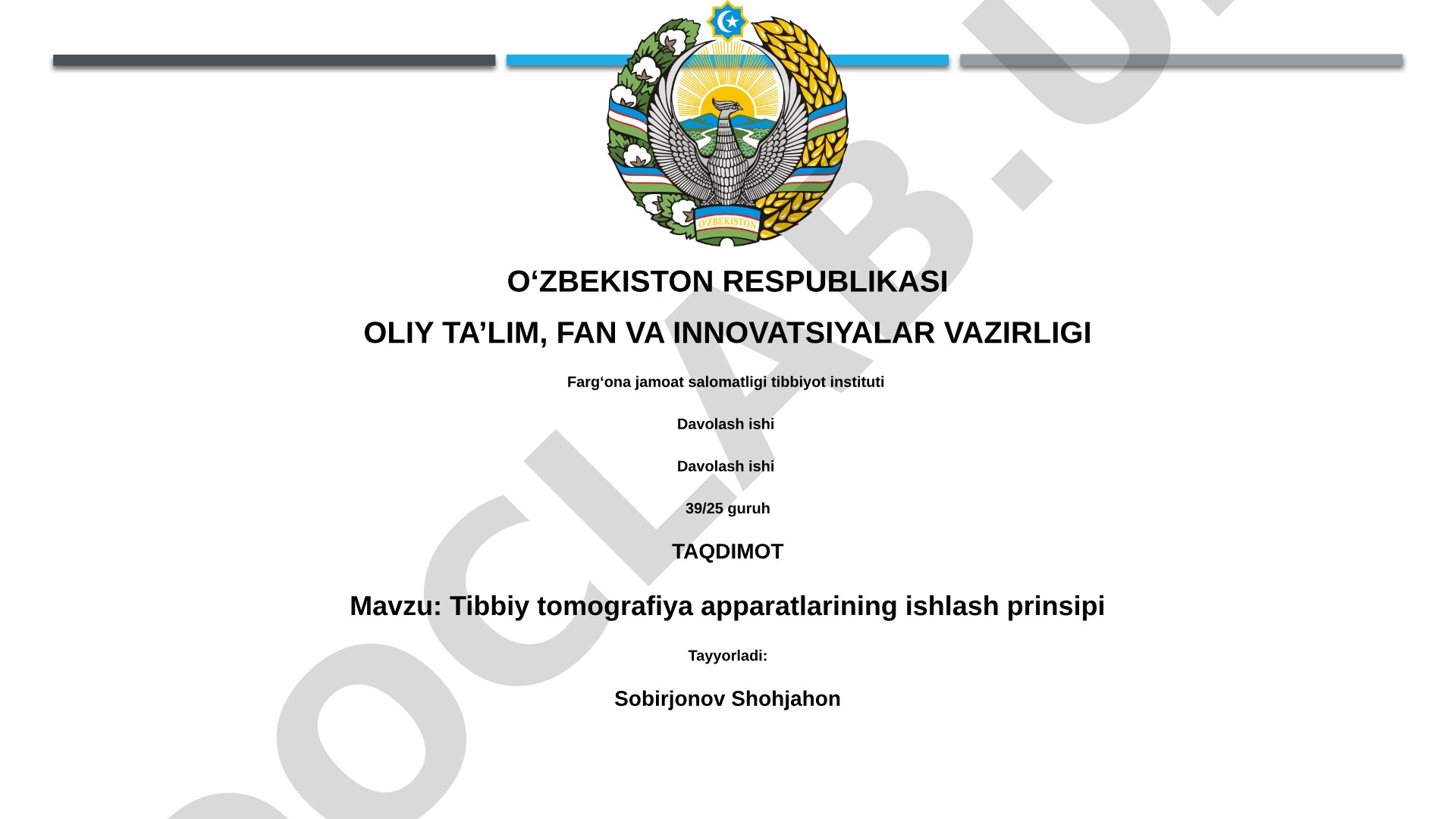 Tibbiy tomografiya apparatlarining ishlash prinsipi