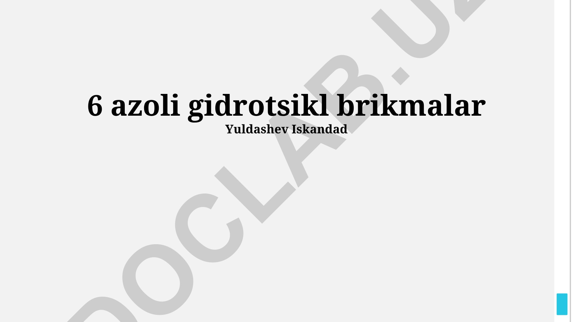 Azol gidrotropik birikmalarning tuzilishi, xossalari va qo'llanilishi
