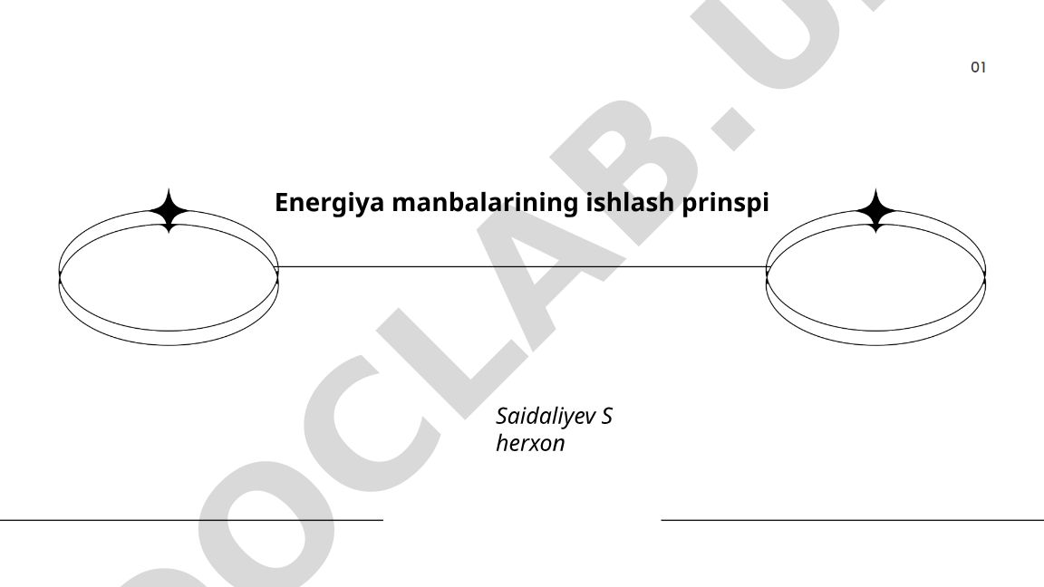 Energiya manbalarining ishlash prinsiplari