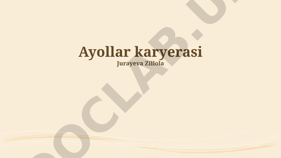 Ayollar karyerasi va liderligi