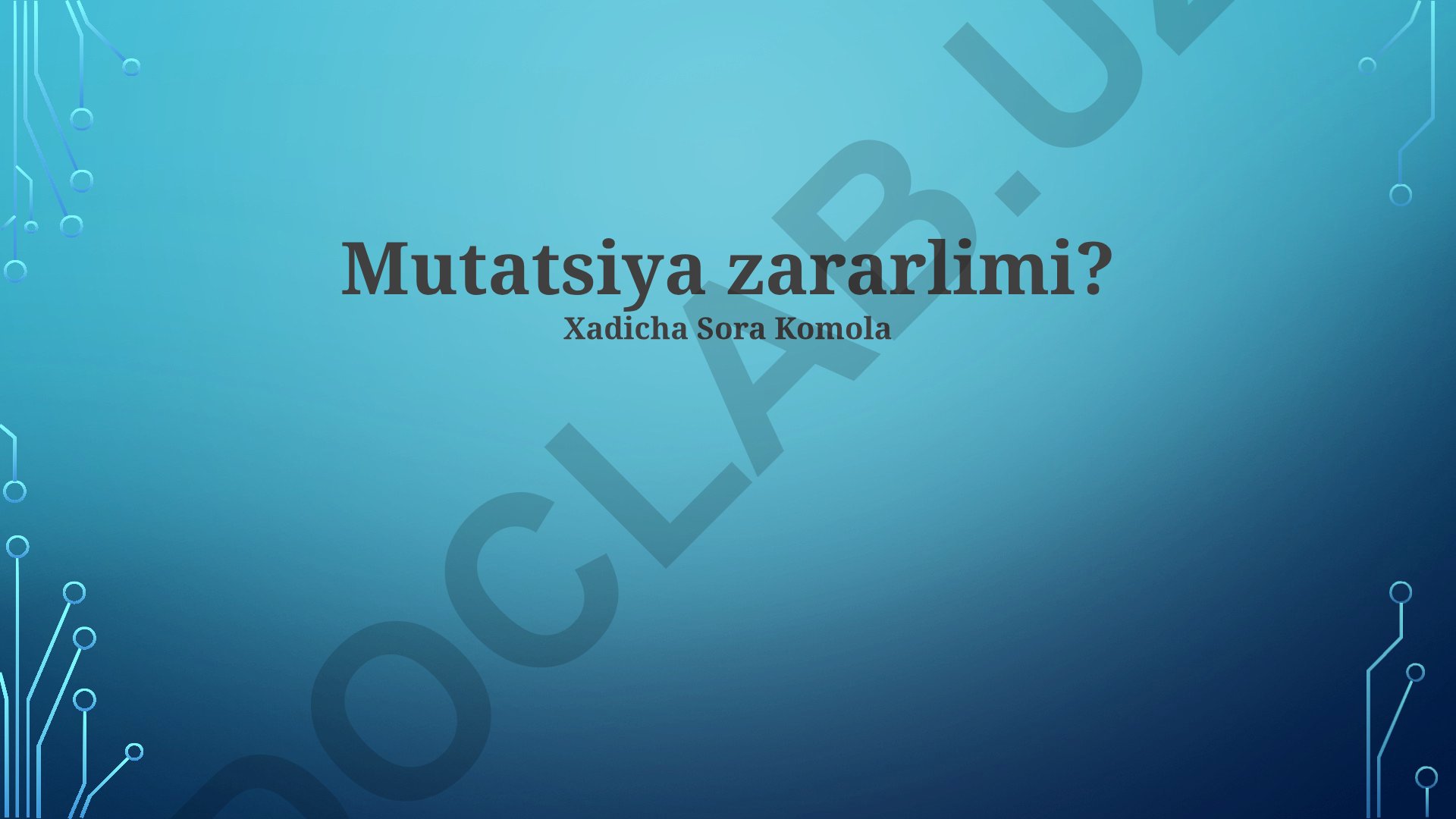 Mutatsiyalar va ularning zararli ta'siri