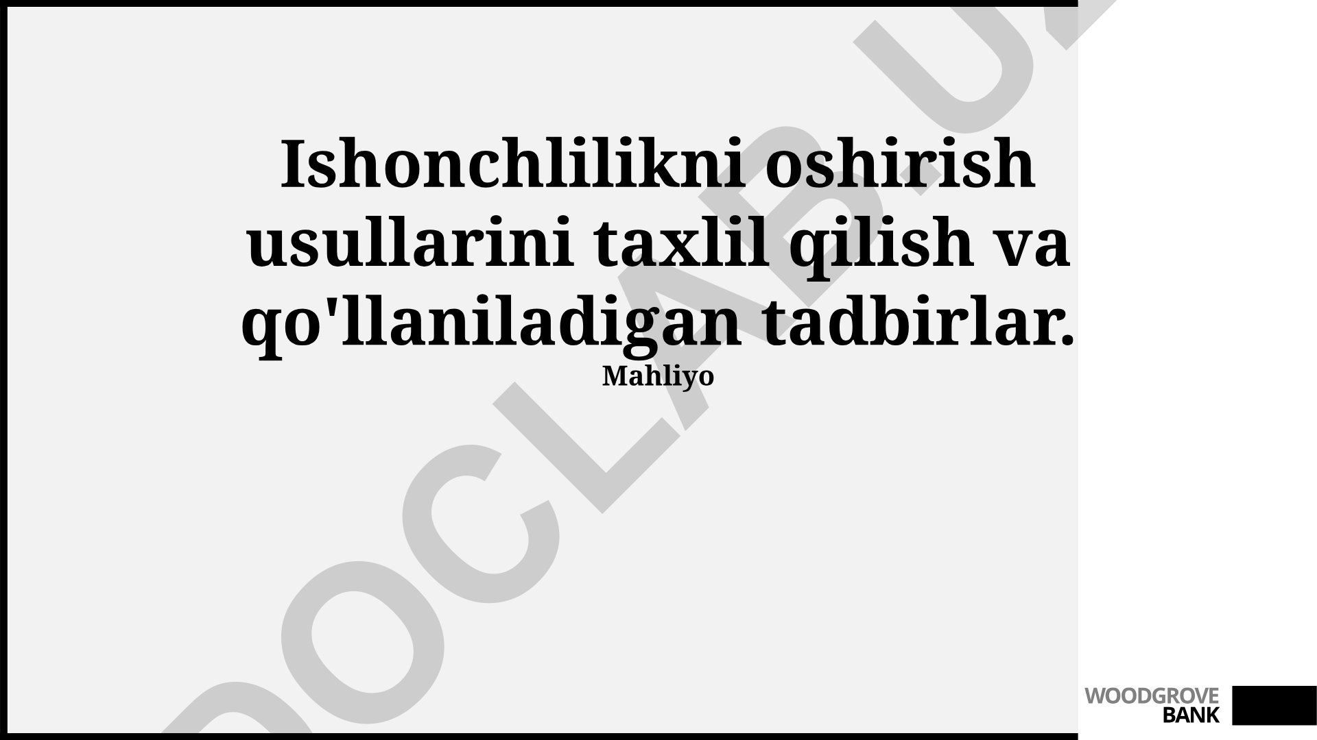 Ishonchlilikni oshirish usullari va qo'llaniladigan tadbirlar