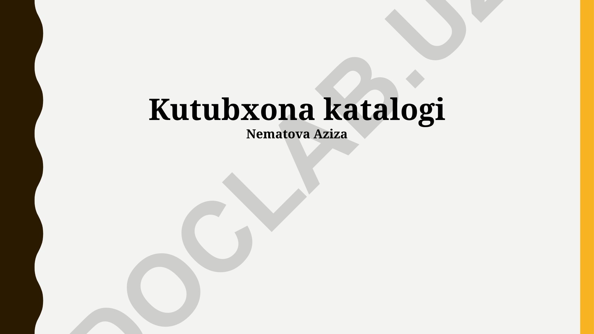Zamonaviy kutubxona kataloglari va xavfsizlik choralari