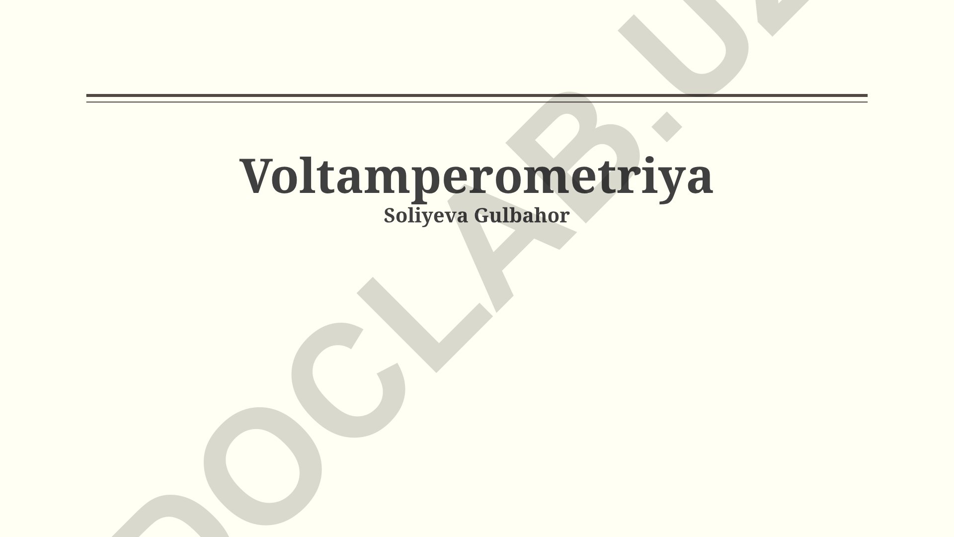 Voltamperometriya: turlari, qo'llanilishi va natijalar tahlili