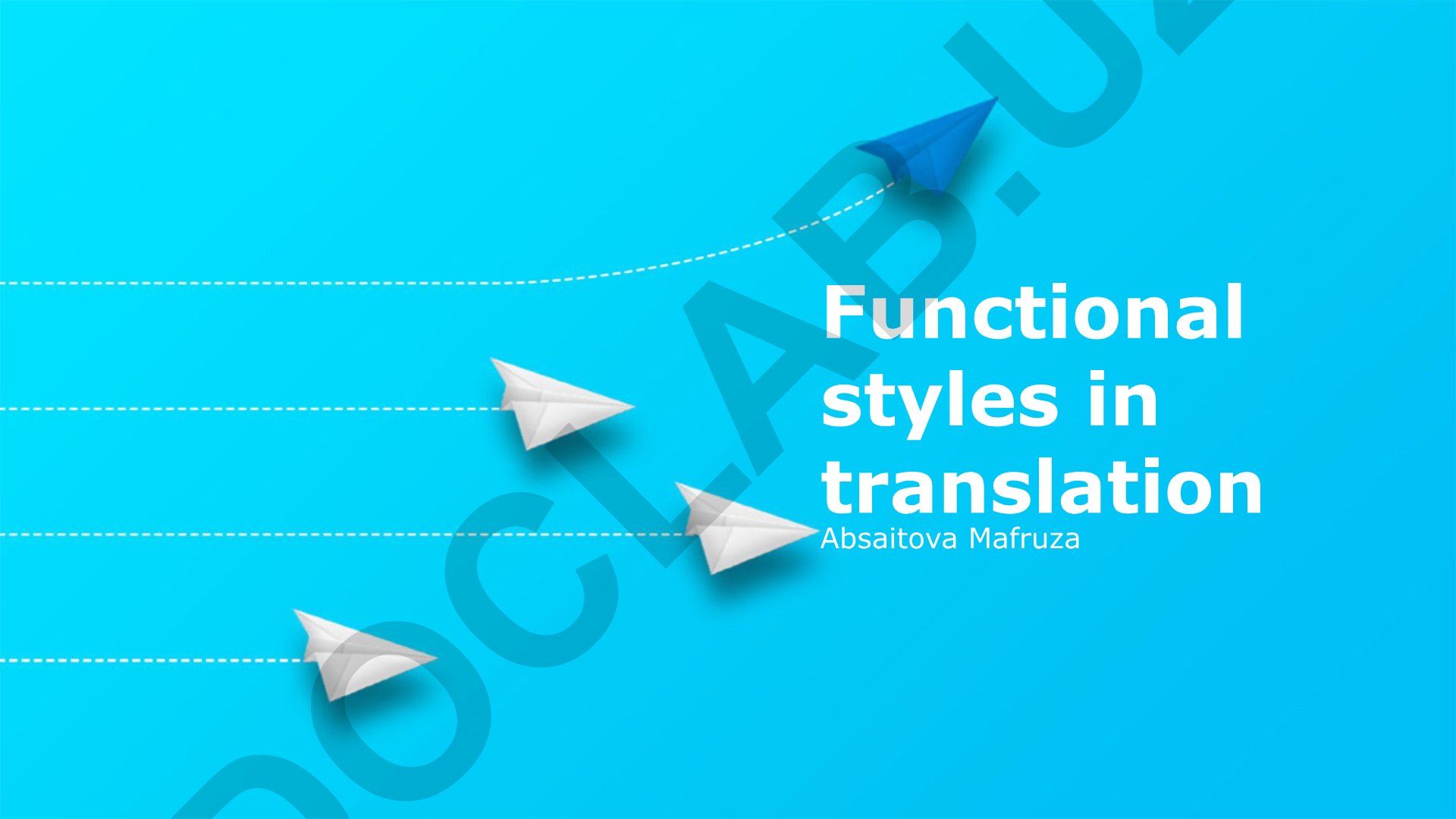 Functional styles in translation