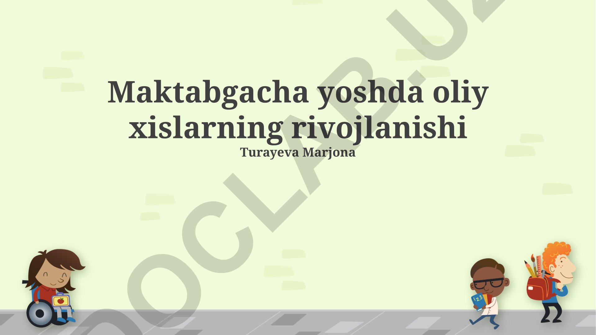 Maktabgacha yoshdagi bolalarda yuqori his-tuyg'ularning rivojlanishi
