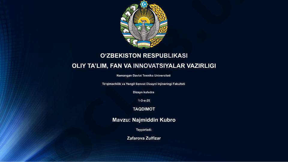 Najmiddin Kubro hayoti, ta'limoti va merosi