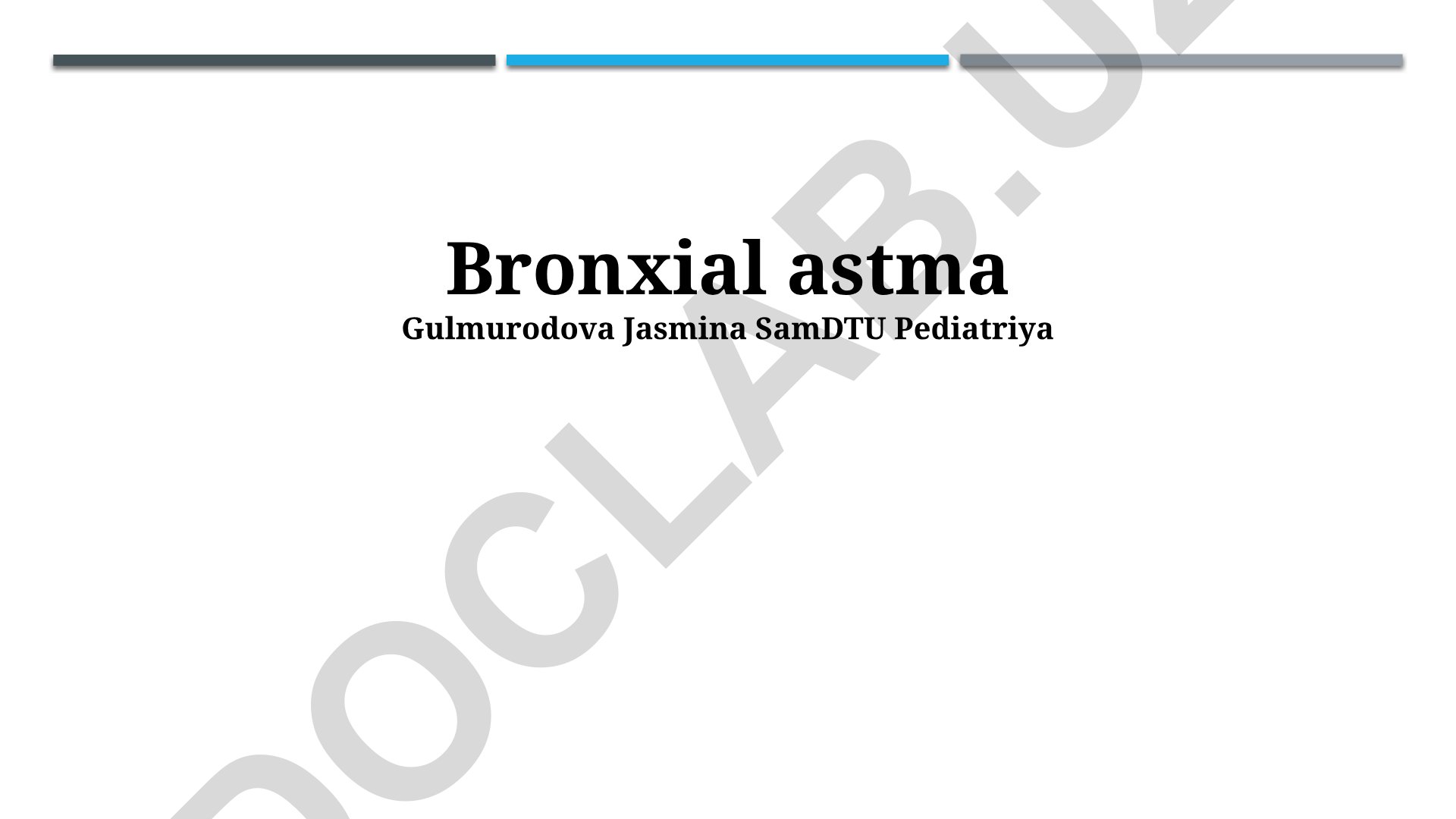 Bronxial astma: patogenezi, davolash usullari va klinik ko'rinishlari