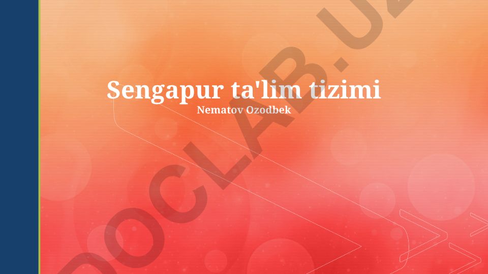 Singapur ta'lim tizimi: muhim jihatlar, yutuqlar va istiqbollar