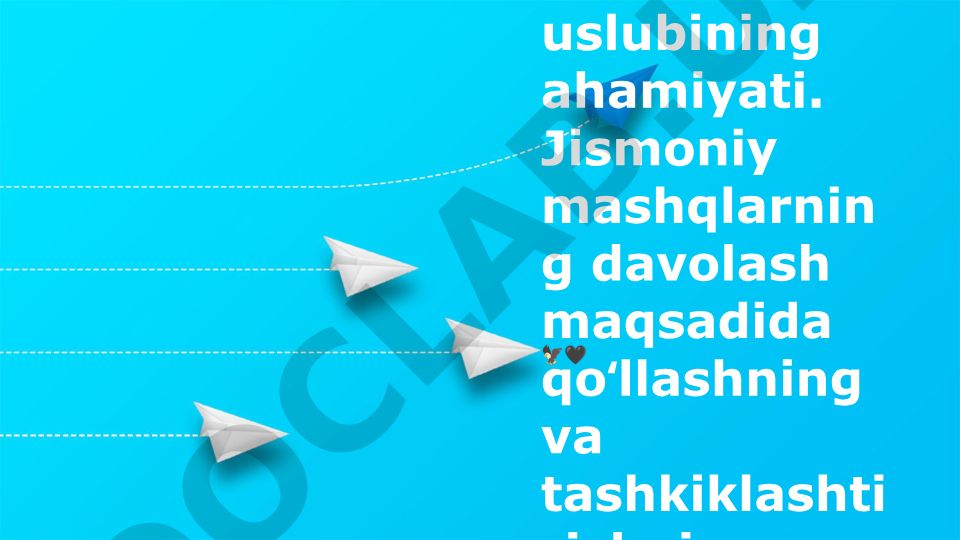 Jismoniy tarbiya savolash uslubining ahamiyati va terapevtik mashqlar