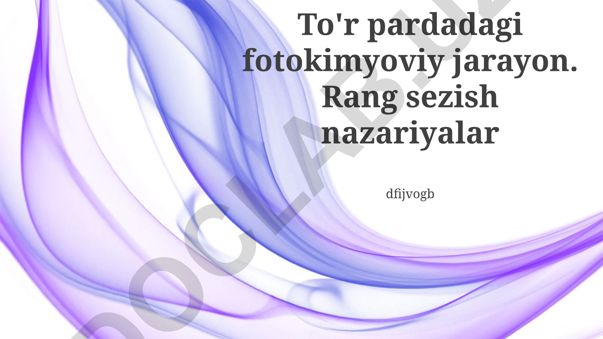 Rang sezish nazariyalari va fotokimyoviy jarayonlar