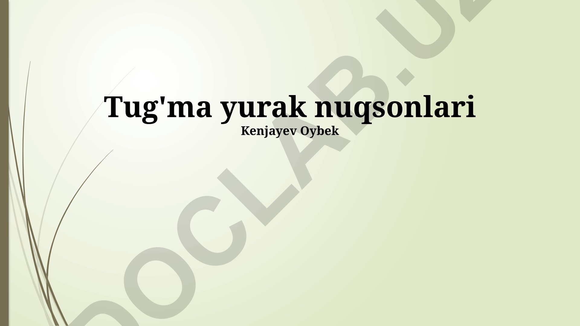 Tug'ma yurak nuqsonlari