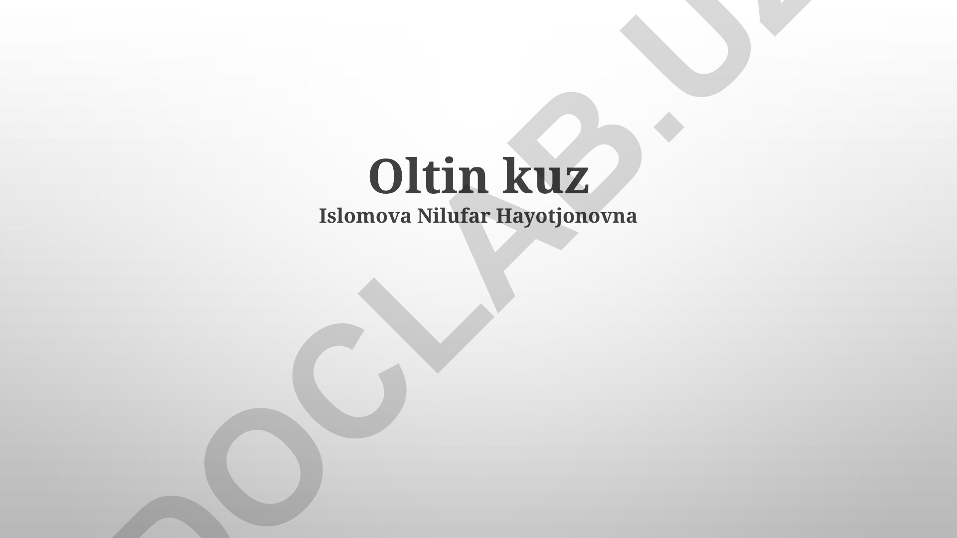 Kuzgi bayramlar, tabiat go'zalligi va sog'liqni saqlash