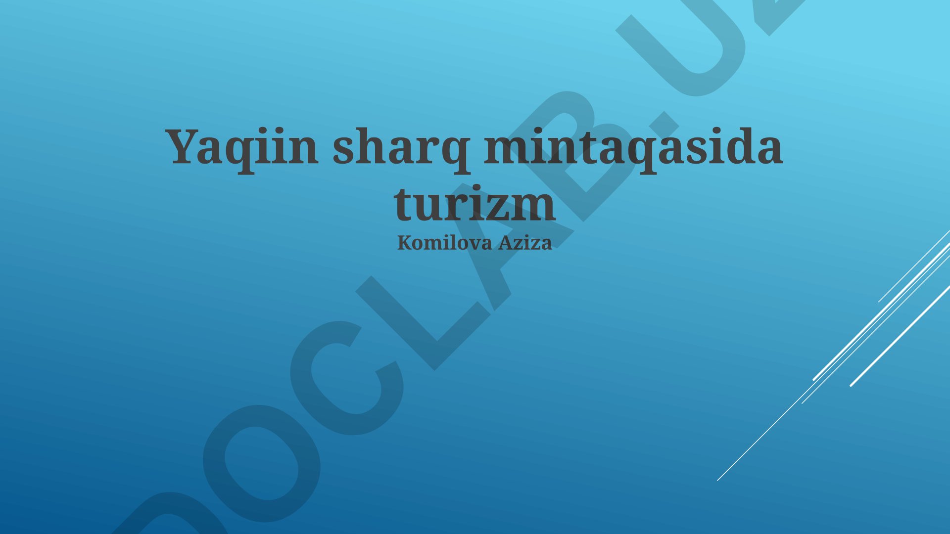 Yaqin Sharq mintaqasida turizm