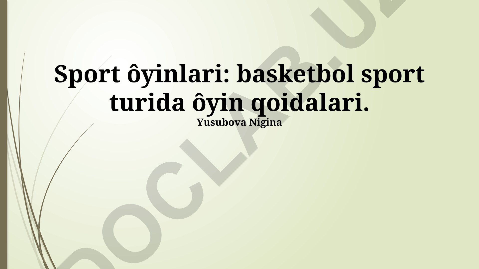 Basketbol sport turida o'yin qoidalari