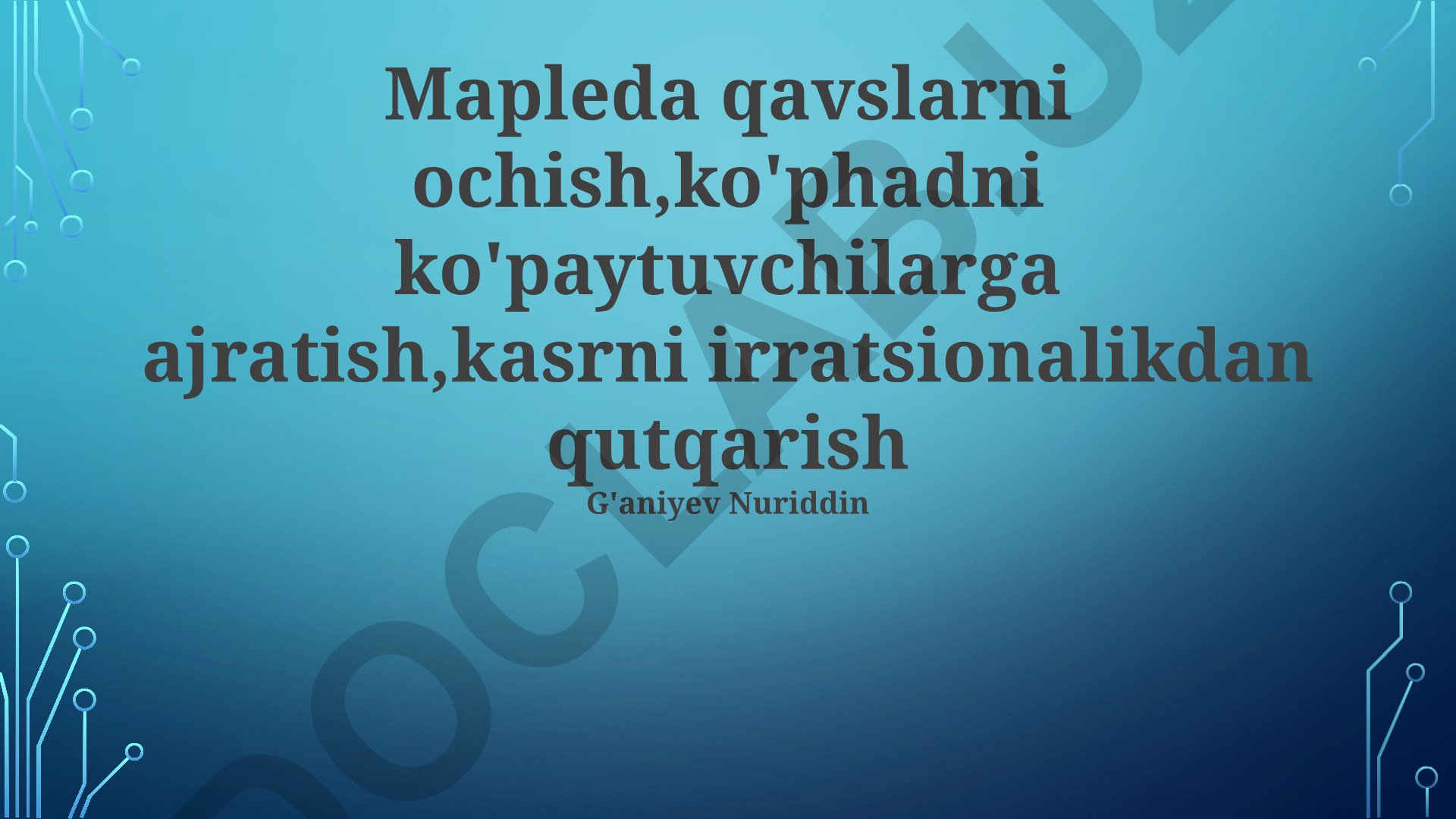 Algebraik ifodalarda qavslarni ochish va soddalashtirish