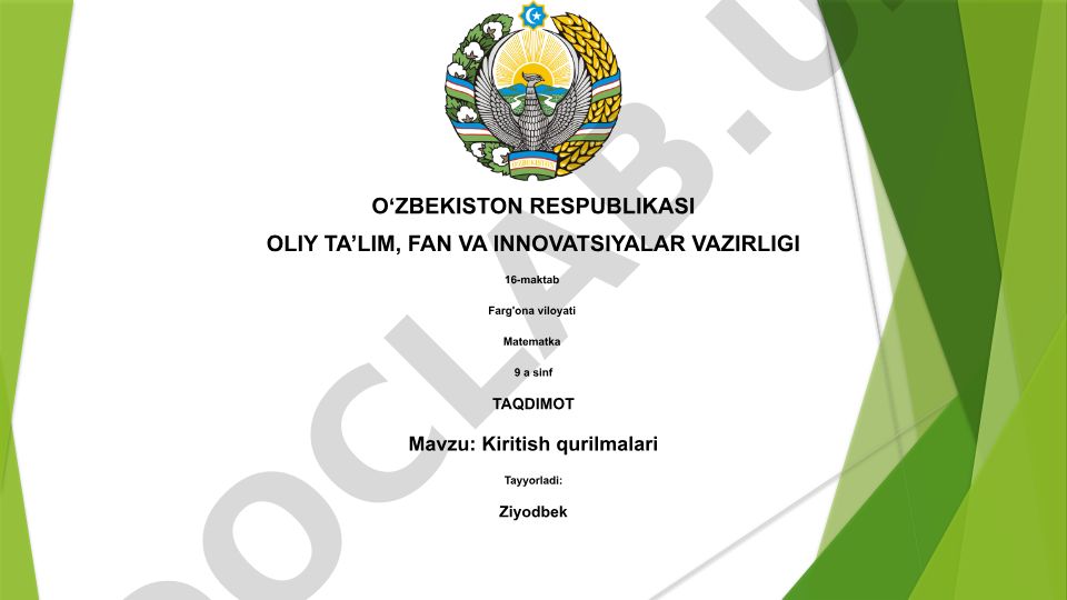 Kiritish qurilmalari