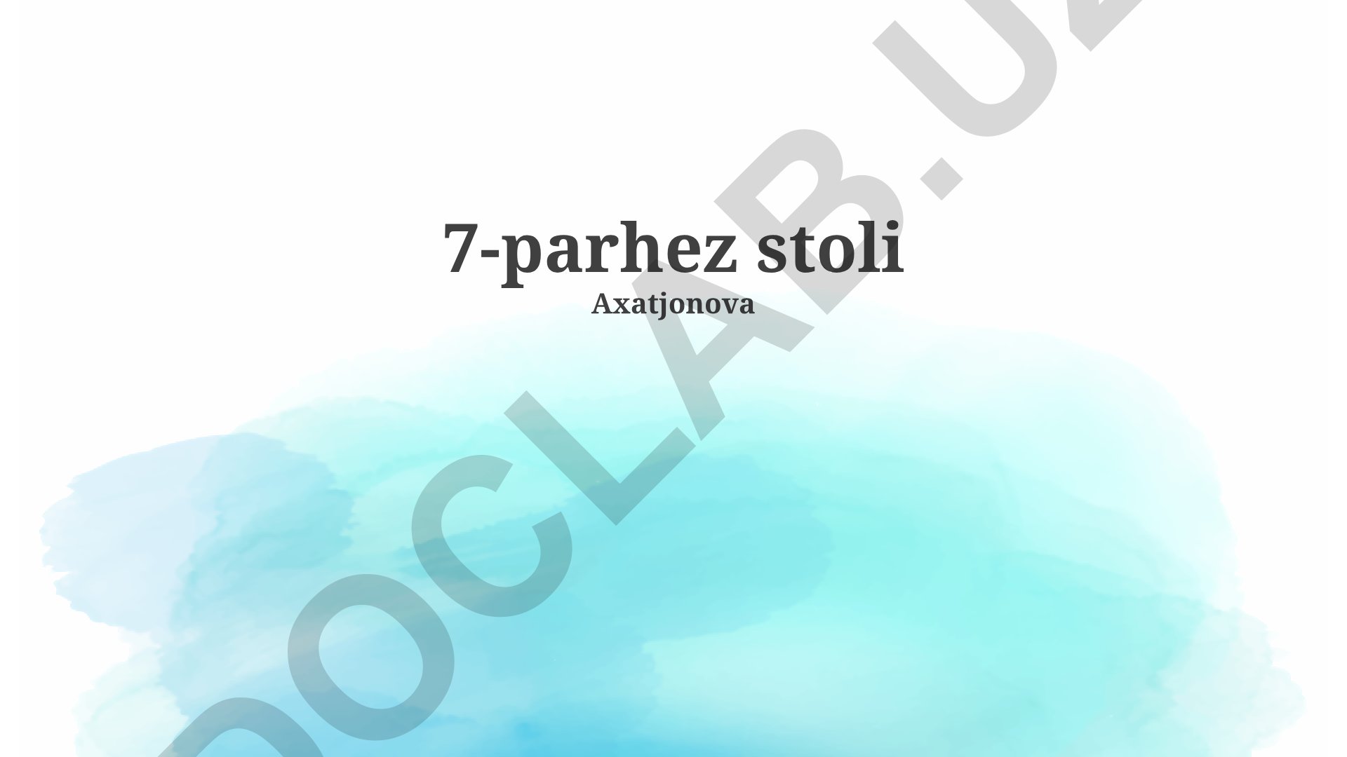 Ziyofat tashkil qilish va taomlar ta'rifi
