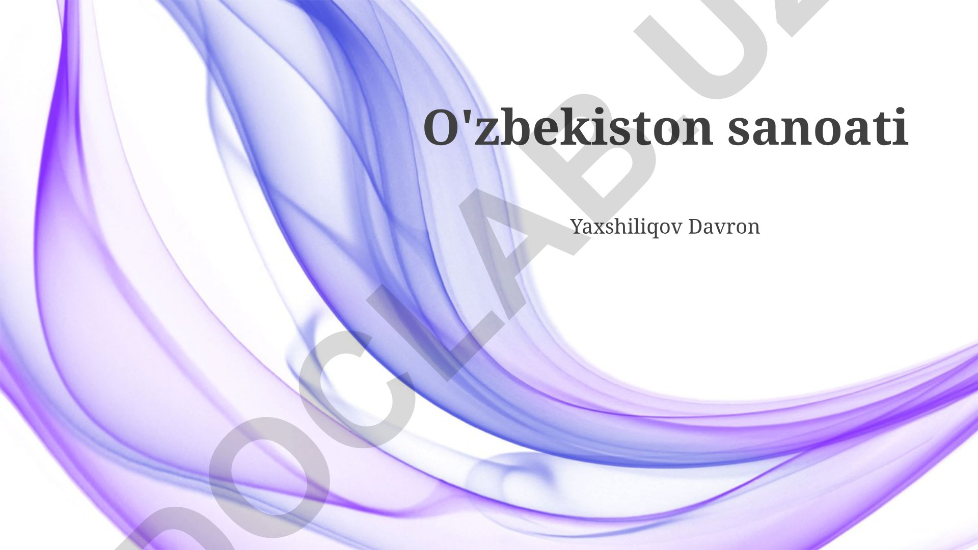 O'zbekiston sanoati rivojlanish istiqbollari va investitsiyalar
