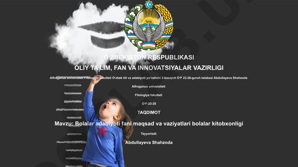 Bolalar adabiyoti fani maqsad va vaziyatlari bolalar kitobxonligi