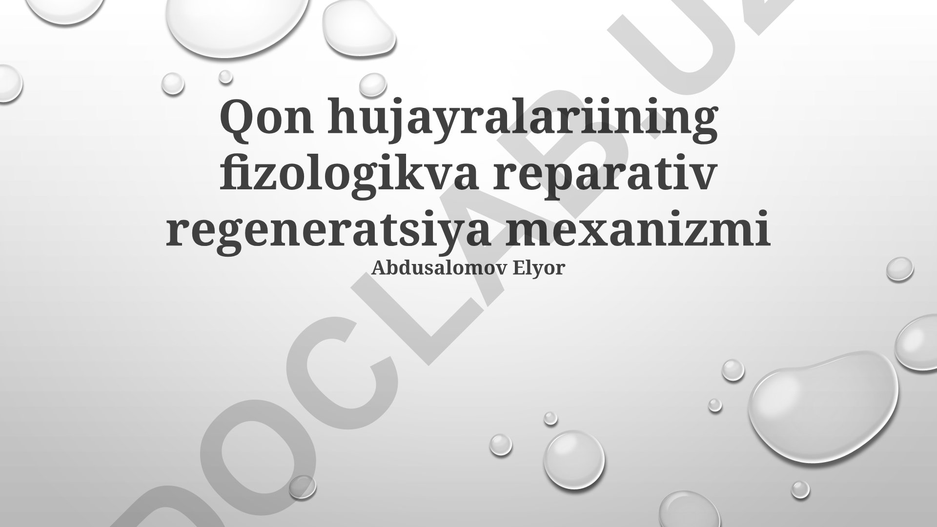Suyak hujayralarining fiziologik va reparativ regeneratsiya mexanizmi