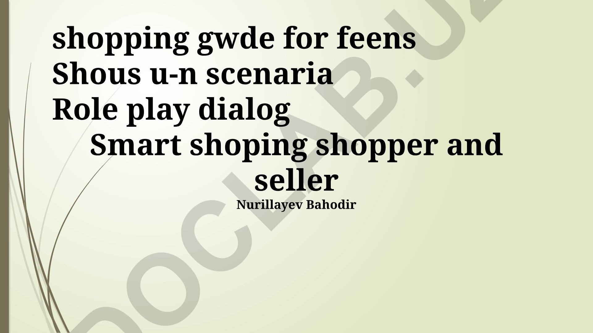 Smart Shopping Scenarios for Teens: Role-Playing and Negotiation Skills
