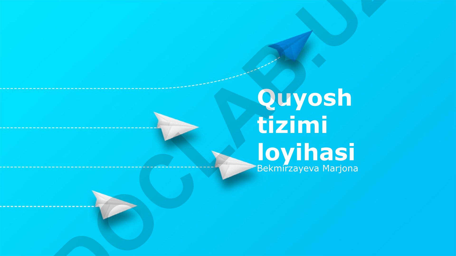 Quyosh tizimi loyihasi