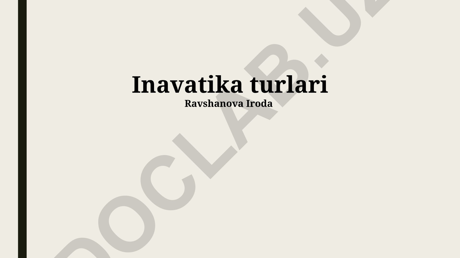 Innovatsiyaning turlari va ularning biznesga ta'siri