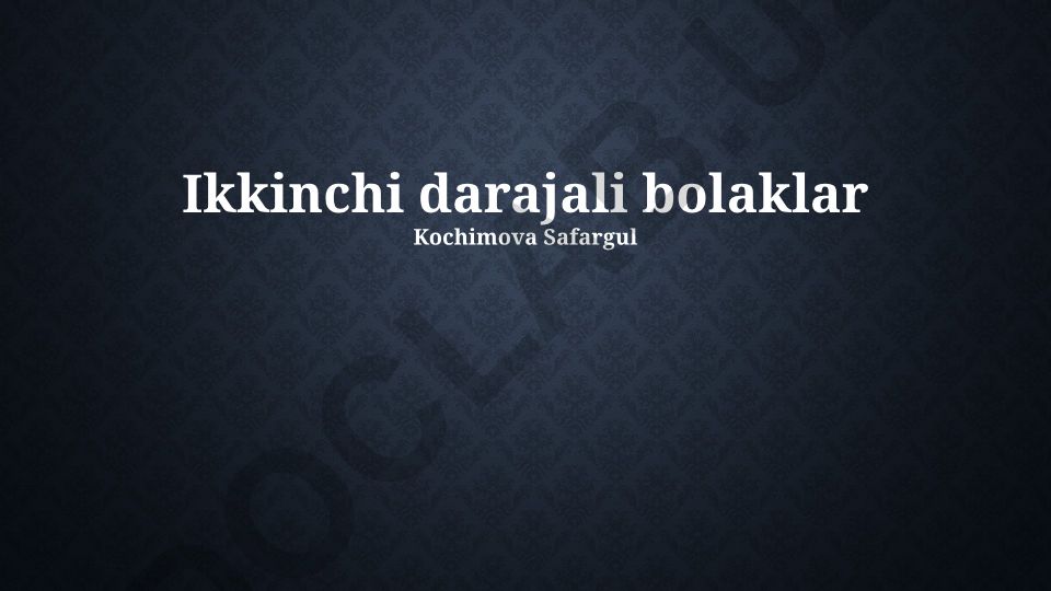 O'smirlik davri xususiyatlari va ta'lim muammolari