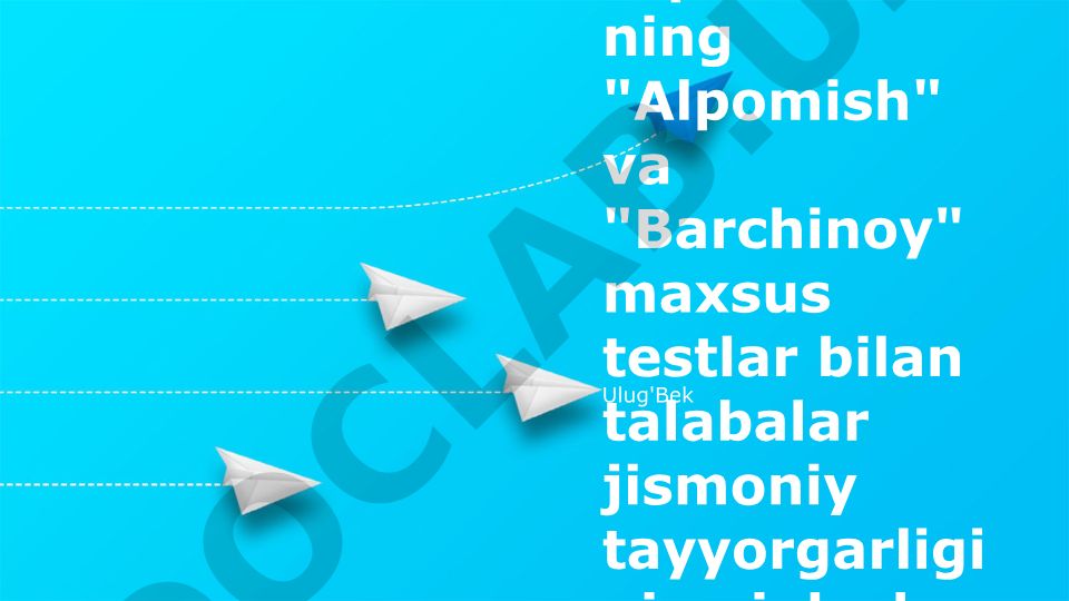 Talabalarning jismoniy tayyorgarligini maxsus testlar bilan baholash