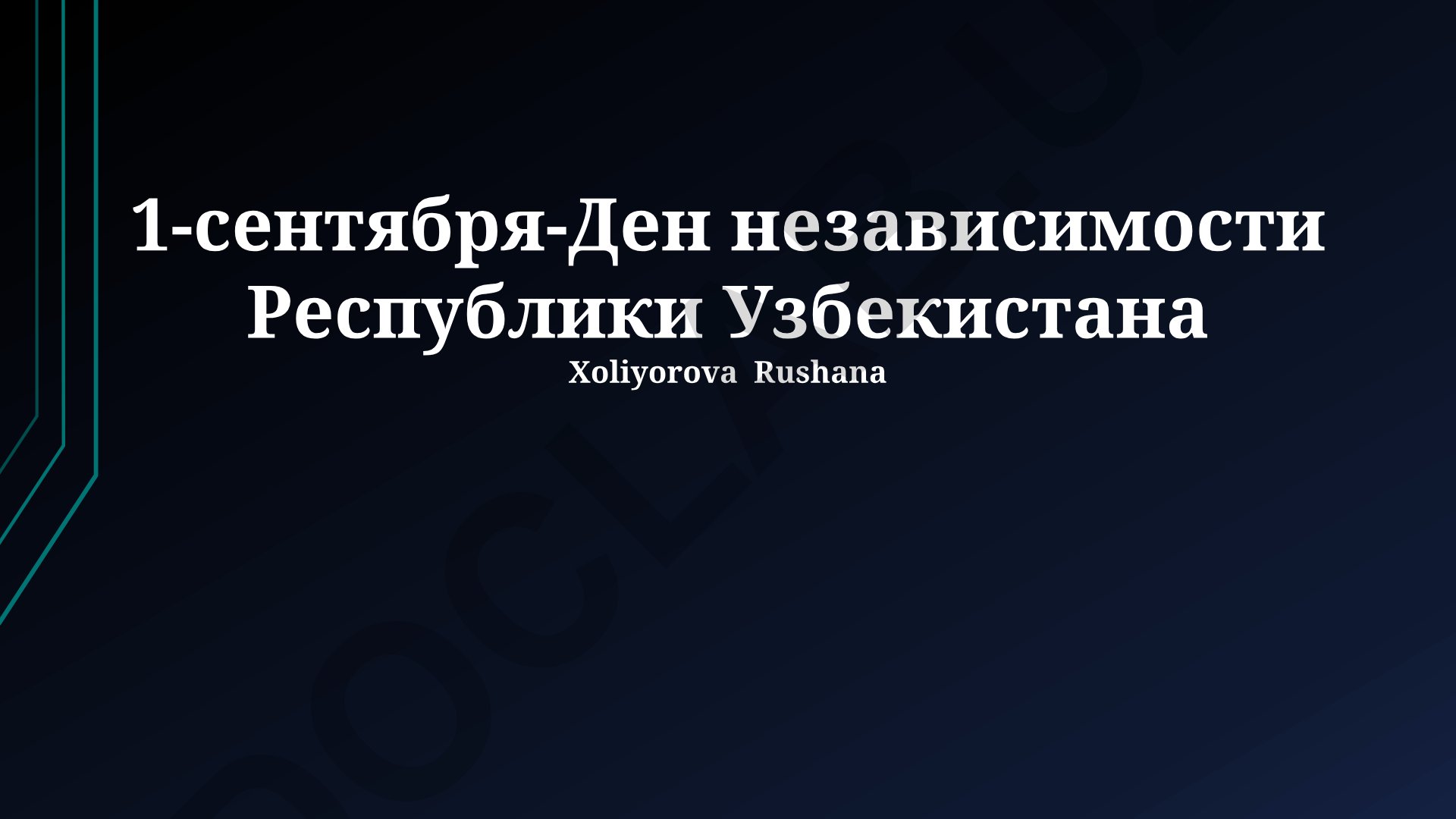 Oʻzbekiston Respublikasining Mustaqilligi va Erishgan Yutuqlari