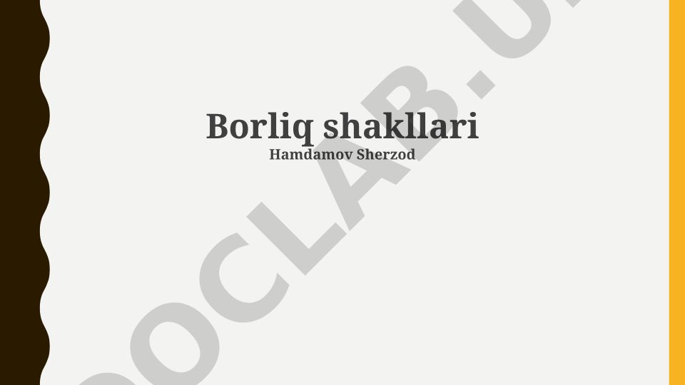 Borliq shakllari: fizik, mental va abstrakt mavjudlik
