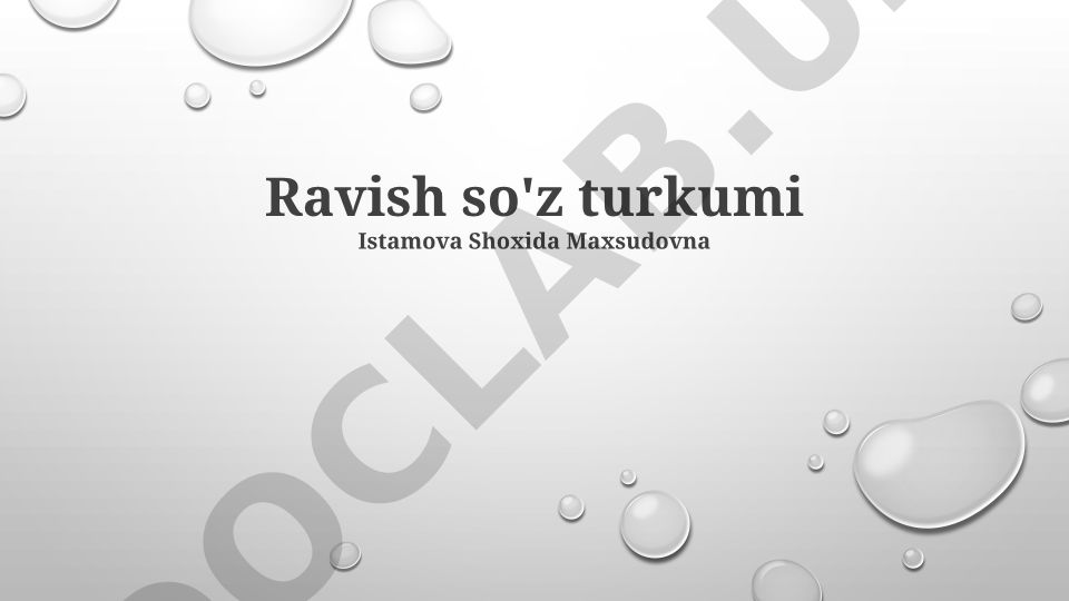 O'zbek tilida so'z guruhlarini sintaktik tahlil
