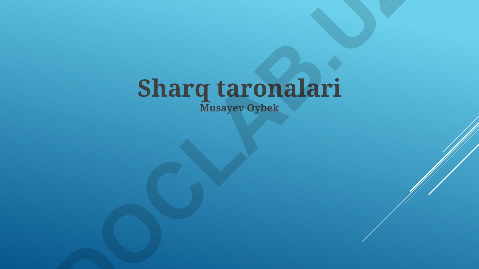 Sharqona musiqaning xususiyatlari, asboblari va tarixi
