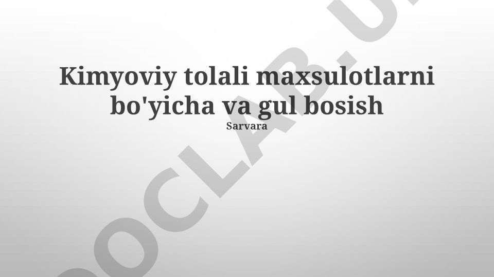 Kimyoviy tolali mahsulotlarni bo'yash va bosib chiqarish texnologiyalari